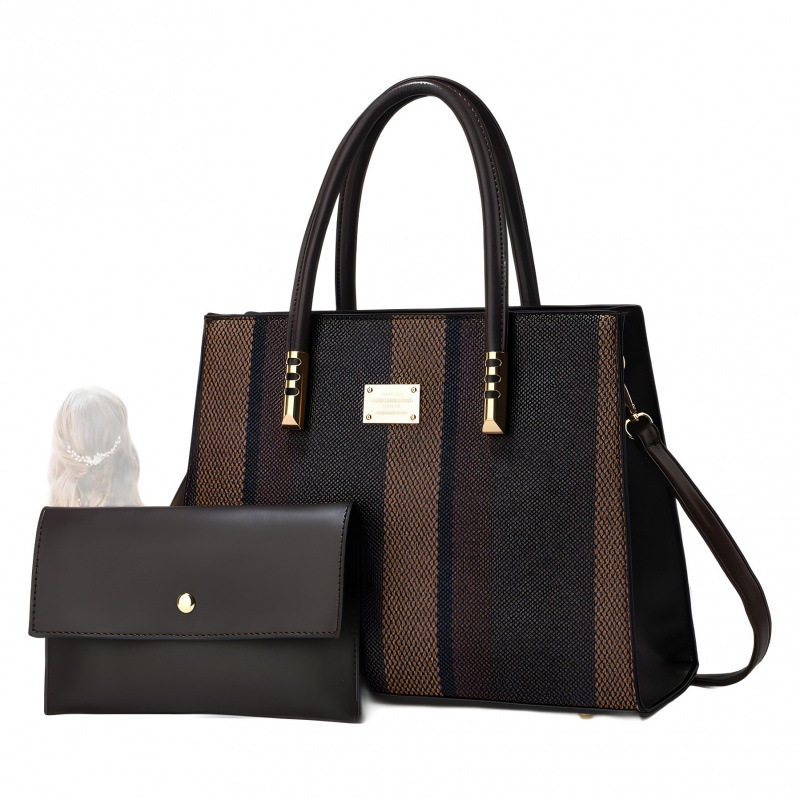 2025新款潮时尚子母包大容量拼色手提包单肩斜挎外贸跨境bags,淘宝优惠券,粉丝福利购,淘宝优惠卷