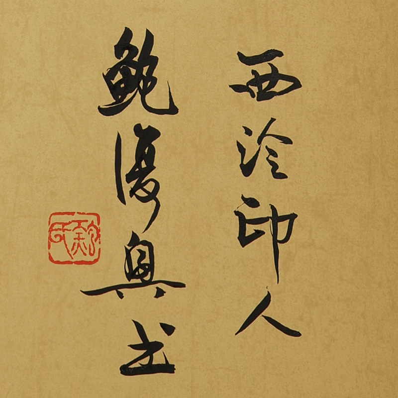 西泠印社社员鲍复兴小卷轴《风轻云淡》名家字画真迹作品收藏送礼新中式装饰画客厅挂画装饰画-图2