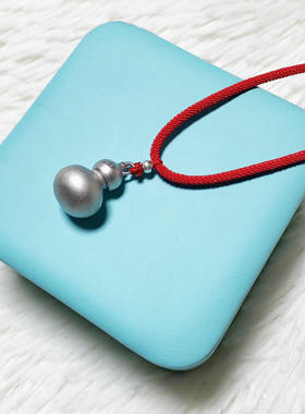 925纯银葫芦吊坠男女士款情侣空心可打开装东西项链配饰品生日礼