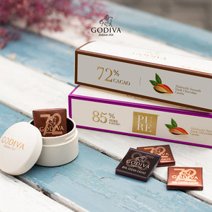 【醇香黑巧】Godiva歌帝梵黑巧克力21片巧高端进口零食生日礼物