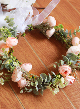 森林系花朵摄影写真绿植婚礼发饰