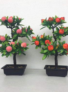 仿真水果模型苹果树花供佛用品