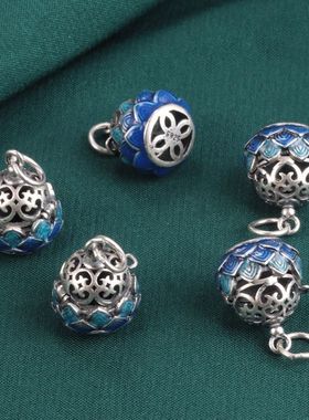 香薰莲花嘎乌盒子S925纯银吊坠