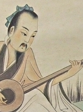张大千人物画听阮高士图观竹图大千国画原作版画二玄社级高仿古画