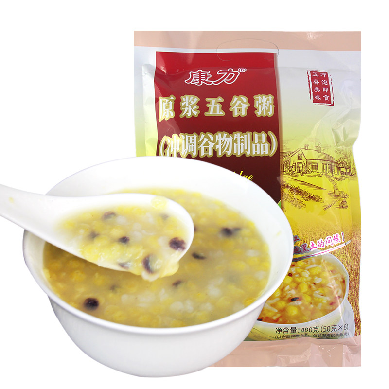 康力原浆五谷粥400g杂粮早餐粥即食速食冲饮玉米糊粥东北特产,淘宝优惠券,粉丝福利购,淘宝优惠卷
