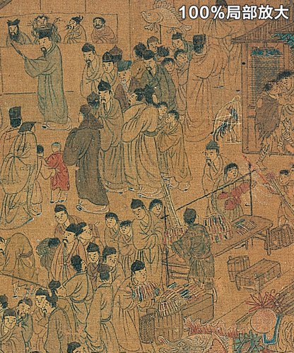 上元灯彩图明朝古代金陵街市元宵灯风民俗画高清电子版大图片素材 - 图1