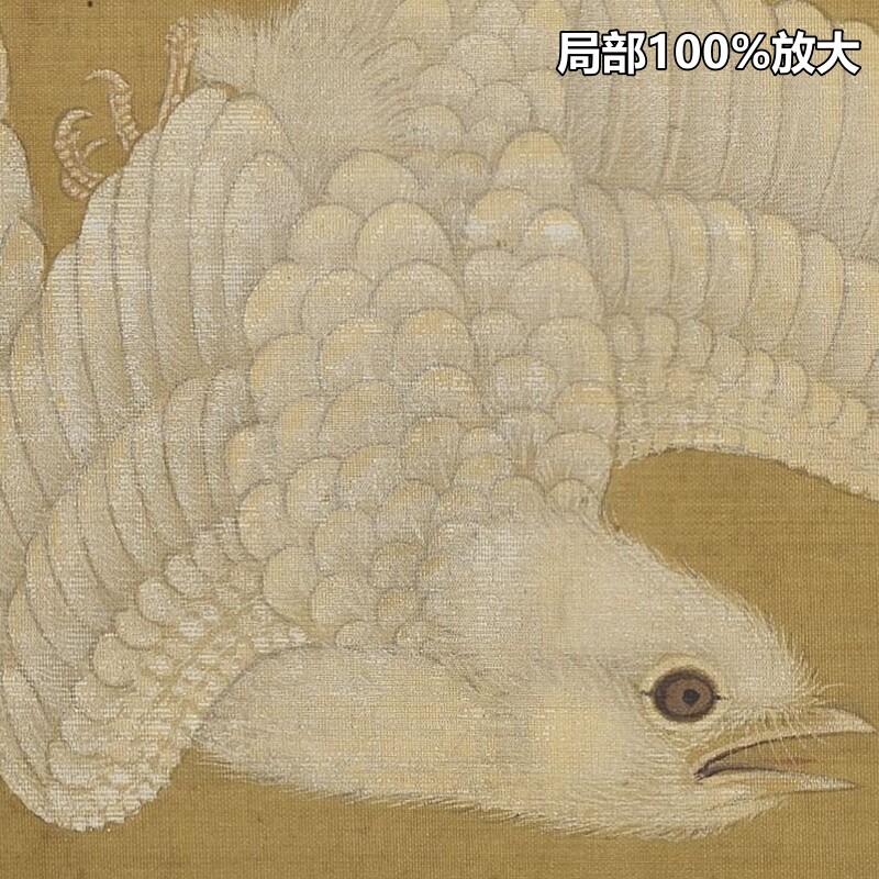 元朝佚名柳塘白燕图横幅古代传统工笔花鸟绘画高清电子版图片素材