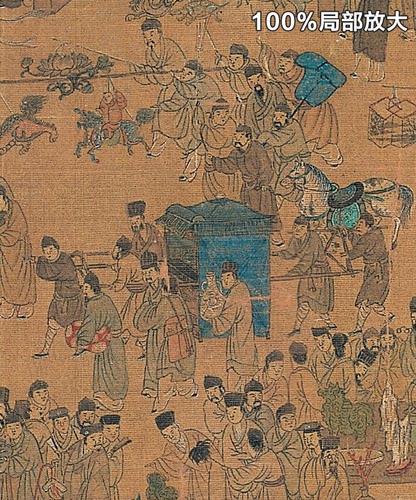 上元灯彩图明朝古代金陵街市元宵灯风民俗画高清电子版大图片素材 - 图2
