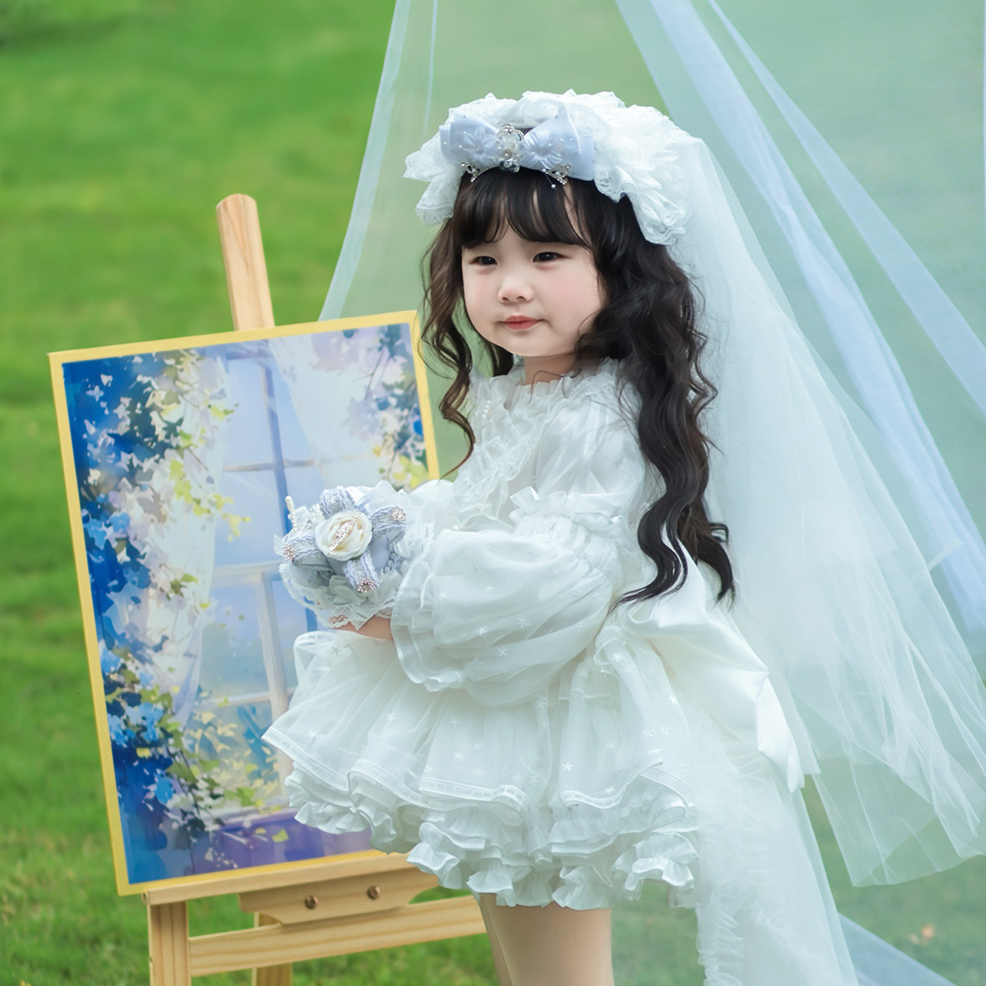 原创女童周岁公主裙生日抓周礼服花童婚纱蓬蓬裙秋冬新款满天星辰,淘宝优惠券,粉丝福利购,淘宝优惠卷