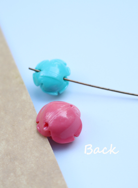 12mm15mm合成珊瑚玫瑰花珠子