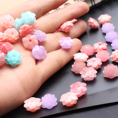 Двухцветные синтезированные коралловые бусы, бусины, браслет из бусин, четки бодхи, аксессуары, аксессуар