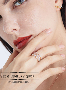 日韩风开口可调节小众设计戒子