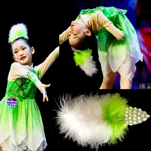 Современный детский белый аксессуар для волос, 11 года, цвет, для выступлений