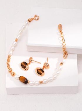 【Tonight or Never】S925纯银 碎金虎眼石手链 法式轻奢生日礼物