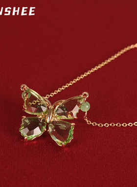 夸张镀金脖子装饰品森系锁骨链