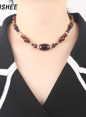 民族风项链CINSHEE琉璃锁骨链女