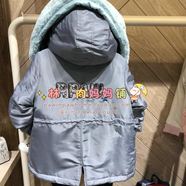 正品清仓Paw小熊童装冬款女童棉衣棉服外套PCJP84T42S JP84T42S - 图0