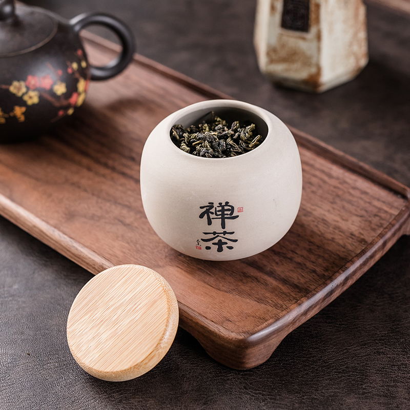 中式茶叶罐陶瓷迷你小号密封罐普洱红绿茶存茶空罐盒子便携随身罐-图2