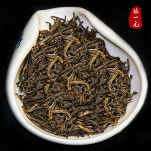 张一元茶叶 武夷山浓香型蜜香特级金骏眉红茶黄芽48g（12包）罐装