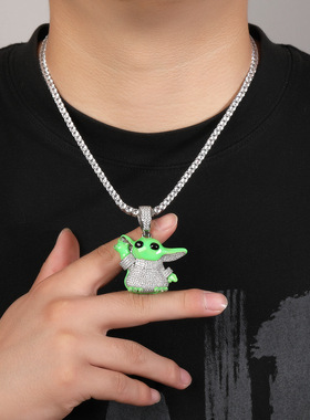 夜光外星人嘻哈男吊坠