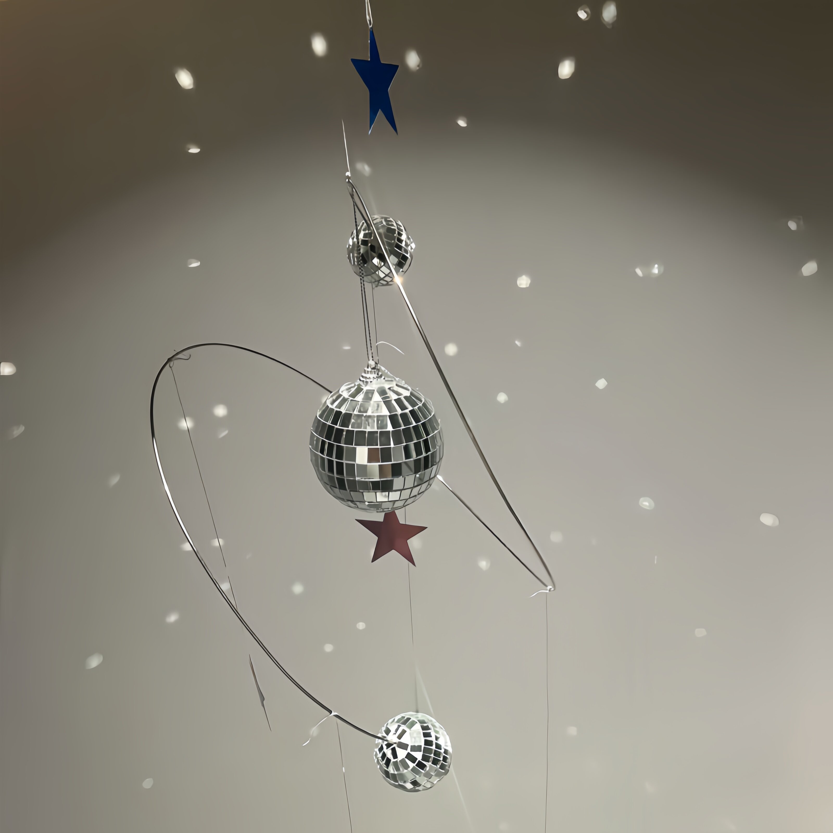 【阳光捕手】disco迪斯科球风铃挂件星星反光房间装饰diy客厅摆件 - 图2