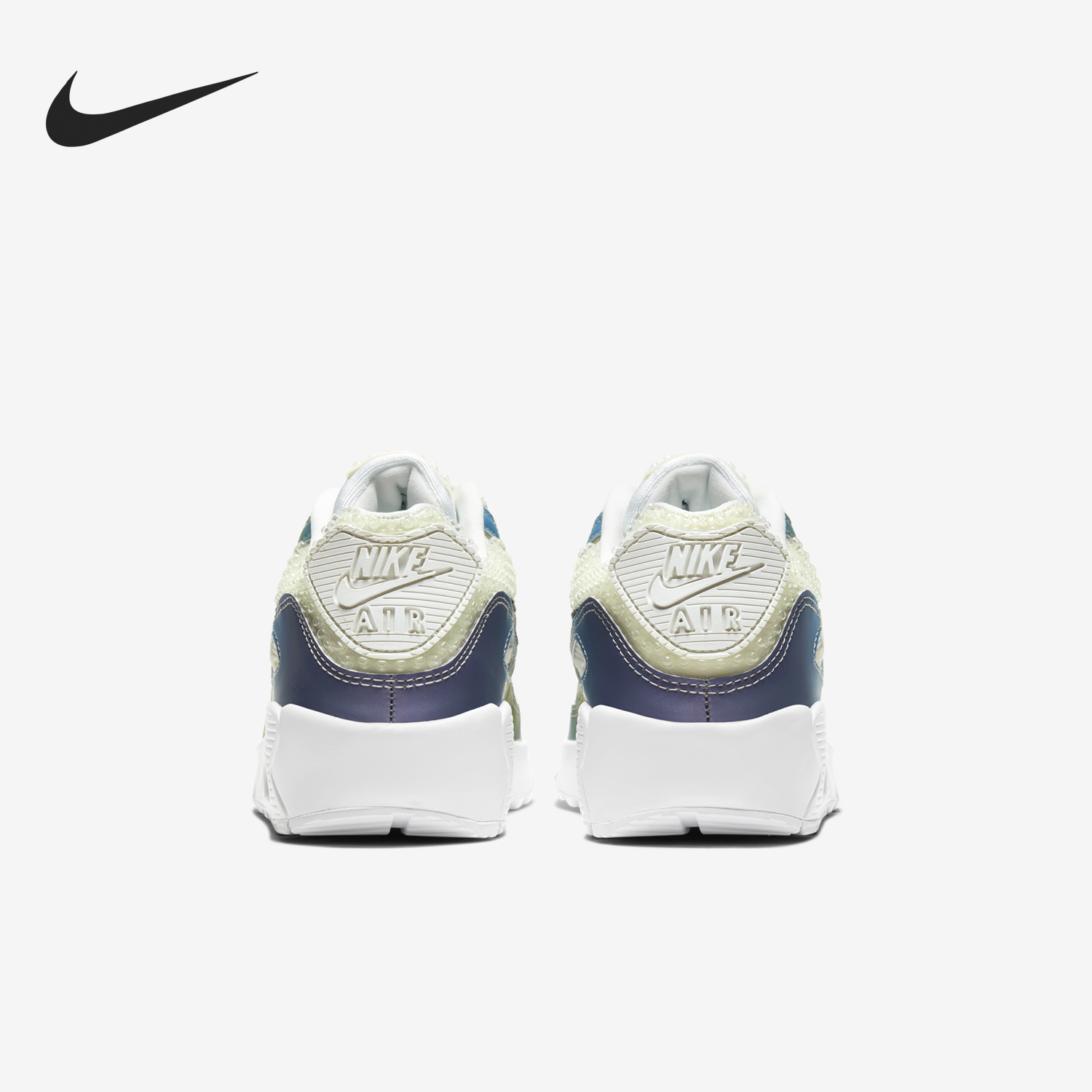 Nike/耐克正品AIR MAX 90 20(GS)大童渐变镭射气垫跑步鞋CT9631-图2