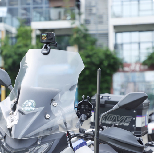 适用Insta360/GOPRO通用摩托车风挡夹Action5相机支架挡风玻璃夹 - 图3