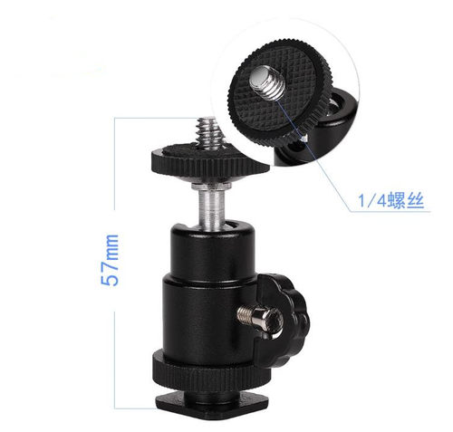 金属热靴支架座1/4螺丝闪光灯云台手机架扩展3/8转换冷靴底座接口 - 图1