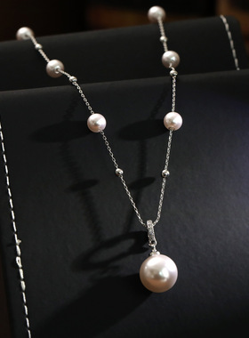 法式轻奢满天星珍珠项链高级感气质百搭锁骨链直播爆款毛衣链配饰