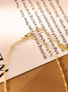 圣诞氛围感锆石铃铛锁骨链