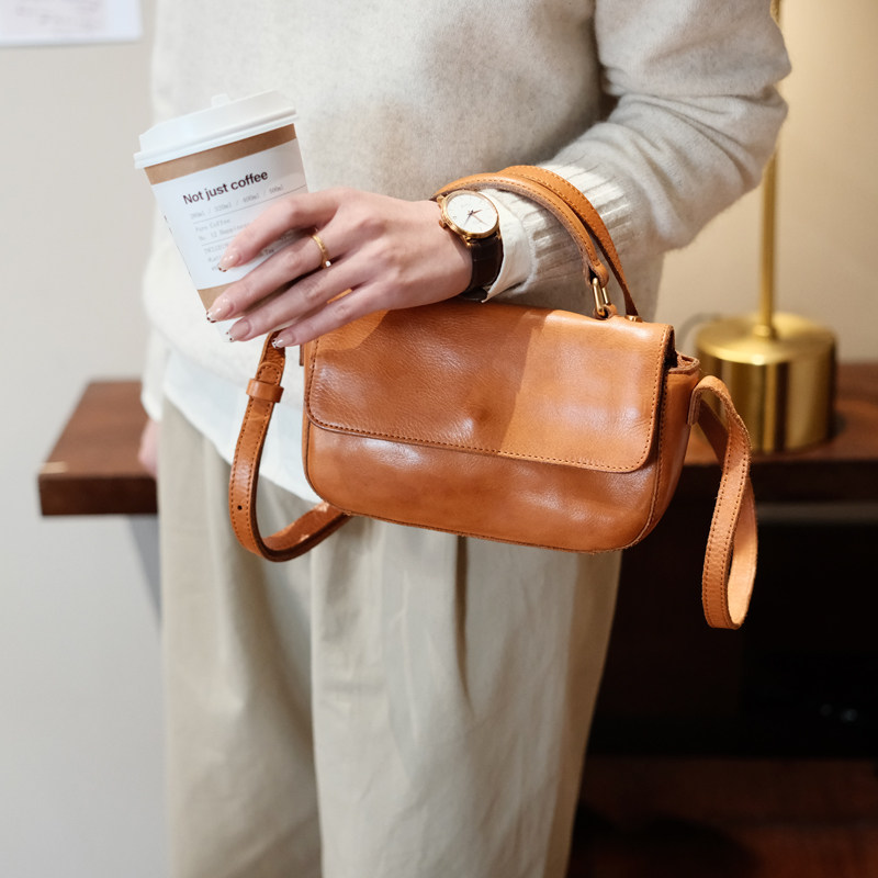 葱木 复古时髦小挎包手机包 植鞣牛皮质感手提小方包单肩斜挎包,淘宝优惠券,粉丝福利购,淘宝优惠卷