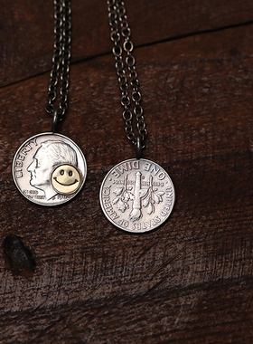 银饰吊坠项链足银礼物情侣