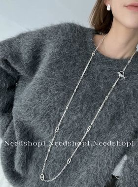 NeedShop1小猪鼻子120cm银色项链