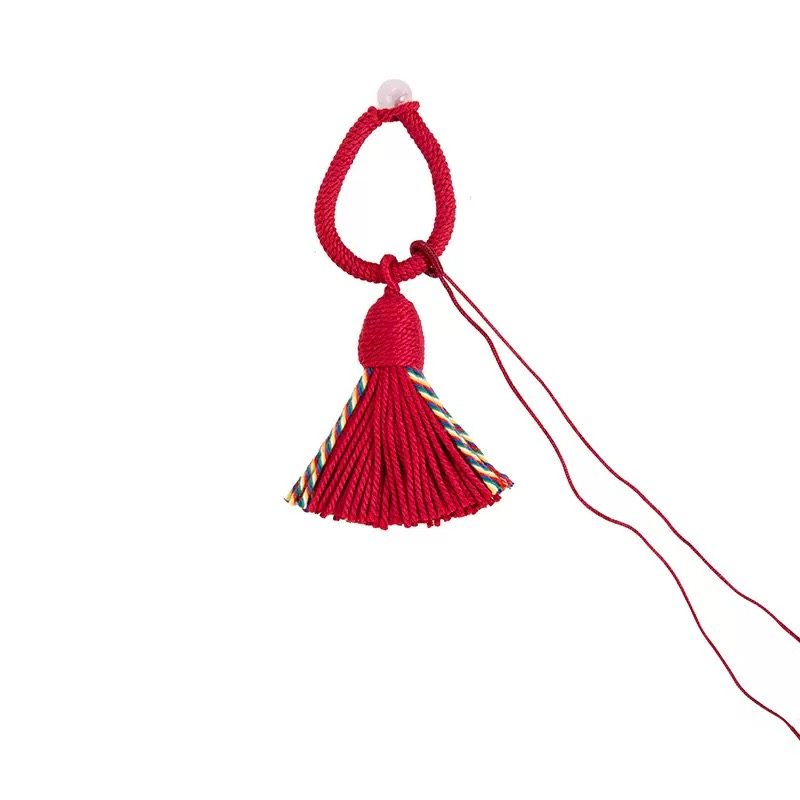 国风手工编织指环扣编绳挂件流苏穗子藏式棉穗配饰钥匙扣吊坠配件,淘宝优惠券,粉丝福利购,淘宝优惠卷