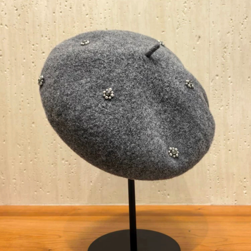 2025新款复古贝雷帽女秋季商场同款显脸小八角帽画家帽 - 图0