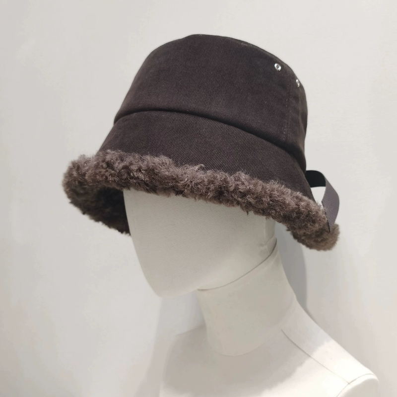 日系秋冬季麂皮绒渔夫帽韩版百搭保暖帽子羊羔毛绒遮脸加厚盆帽女,淘宝优惠券,粉丝福利购,淘宝优惠卷