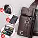 Real leather texture construction site multi-functional waterproof waist bag