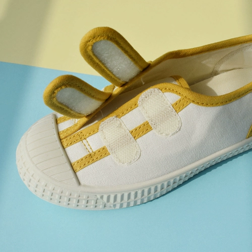 Тканевые туфли, лента для мальчиков, кроссовки на липучке, в корейском стиле