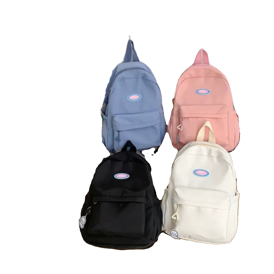Large capacity simple backpack solid color backpack