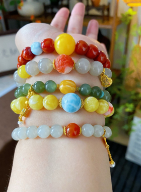 捡漏 天然和田玉藕粉手链设计女生手串孤品手串新品 超值正品