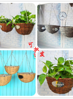 藤编柳编吊兰花篮吊篮创意家居