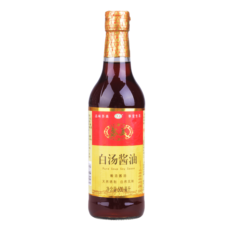 白汤甜油 苏美白汤酱油 800ML+500ML组合实惠装 凉拌 炒菜 蘸食