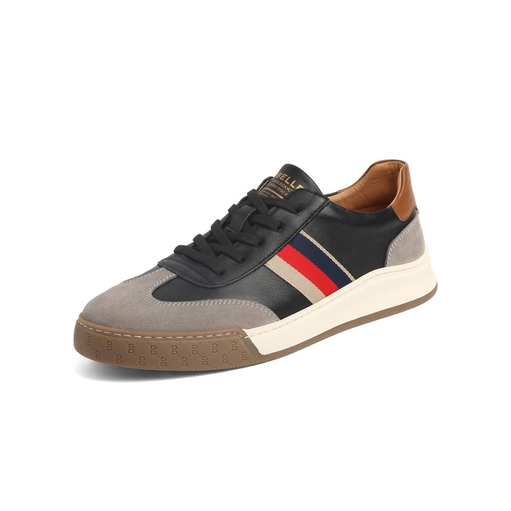 百丽男鞋2022秋款板鞋男英伦小白鞋男ins潮高级感休闲鞋7lg01am2