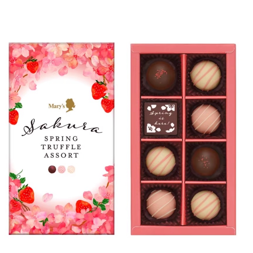 日本代购marys玛丽巧克力樱花草莓饼干零食 - 图0