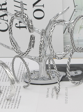 银势s925纯银复古开口个性简约