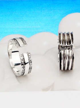 银势男女S925潮牌冷淡风戒指