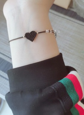 手工编织手链爱心饰品原创设计