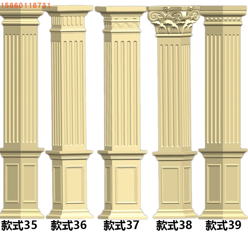 罗马柱模具欧式别墅大门方形柱子外墙装饰阳台四方柱水泥建筑模板-图1