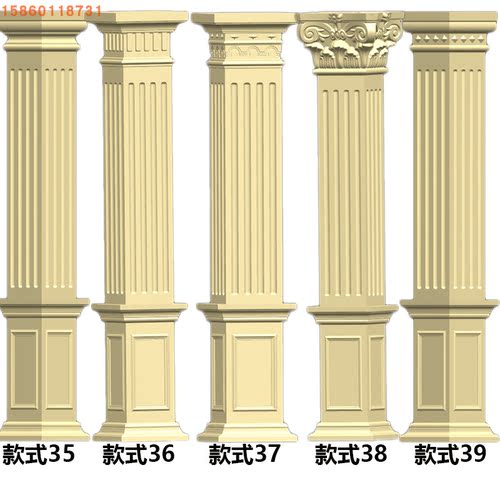 罗马柱模具加厚欧式装饰别墅大门中式方形柱子水泥模型建筑模板 - 图2