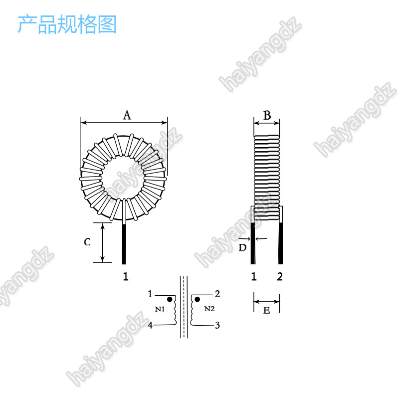 现货50125A 13MM铁硅铝 10UH 1.0线 10A 铁硅铝磁环电感 环形电感 - 图0